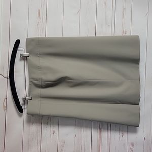 AKRIS PUNTO Tan Side Pleated A-Line Knee Length Skirt 12